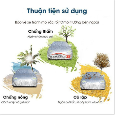 Bạt Phủ dành cho Ô Tô Suzuki Swift Cao Cấp 3 Lớp Chống Nắng Nóng Chống Nước Chống xước