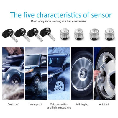 Bộ cảm biến áp suất lốp van trong, gắn nút chờ sẵn trên các xe ô tô. Thương hiệu cao cấp Careud 