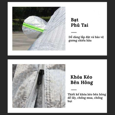 Bạt Phủ Xe Ô Tô Chevrolet Spark, Colorado, Trailblazer, Aveo, Cruze, Orlando, Captiva Bạt phủ Tráng nhôm 3 lớp