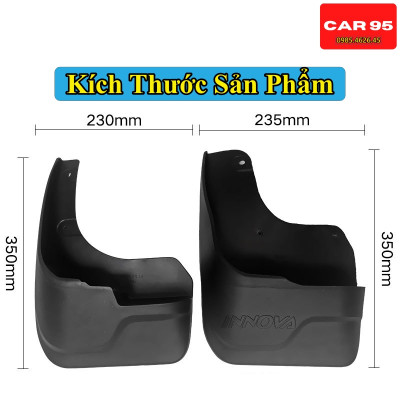 Chắn Bùn Toyota Innova Đời 2006 - 2022  Chất liệu Nhựa Dẻo Tặng kèm Ốc Vít ,Bộ 4 Chiếc Hàng Loại 1