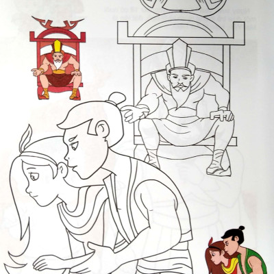 Em Tập Tô Màu Và Đọc Truyện Kho Tàng Truyện Cổ Dân Gian Việt Nam - Sự Tích Quả Dưa Hấu