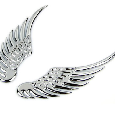 Logo cánh tiên cánh thiên thần kim loại trang trí xe hơi ô tô