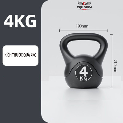 Tạ Bình Vôi,Tạ Ấm 4kg Bê Tông Bọc Nhựa PE Cao Cấp Chính Hãng Đại Nam Sport