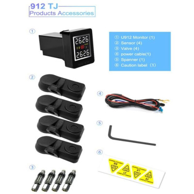 Bộ cảm biến áp suất lốp van trong, gắn nút chờ sẵn trên các xe ô tô. Thương hiệu cao cấp Careud 