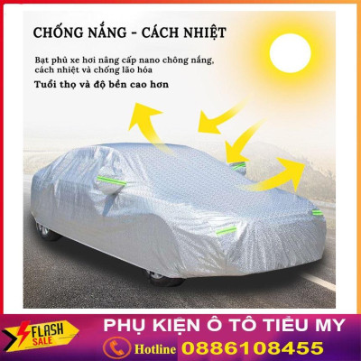Bạt Phủ Xe Ô Tô Kia Morning, Soluto, Cerato, Seltos, K3, Rondo, Optima, Sorento, Sedona, Chất Liệu Bạt Tráng Nhôm 3 lớp