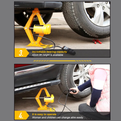 Bộ nâng kích gầm điện, kiêm máy bơm lốp và máy siết ốc ô tô đa năng 3 trong 1 ROGTZ TY-EJ06 tải trọng 2 tấn - Hàng Nhập Khẩu (Bảo hành 2 năm)