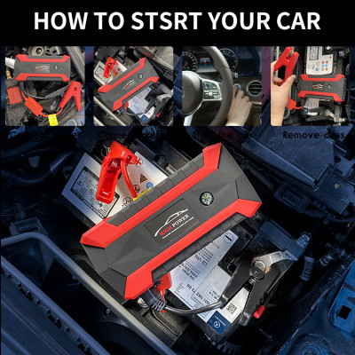 Bộ kích khẩn cấp cho xe hơi cao cấp - Dung lượng cao - Đa chức năng - Sạc dự phòng - Đèn LED khẩn cấp