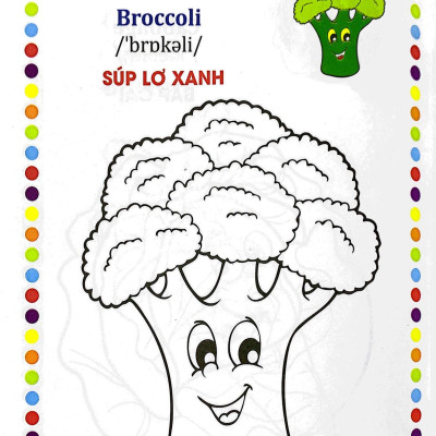 Bé Tập Tô Màu - Song Ngữ Anh-Việt - Rau, Củ, Quả