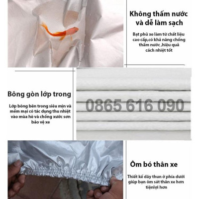 Bạt trùm xe ô tô bán tải TOYOTA HILUX vải dù oxford cao cấp, áo bạt phủ trùm che kín che nắng,mưa oto xe hơi 4 chỗ