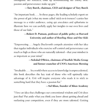 Grit : Why Passion And Resilience Are The Secrets To Success