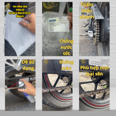 Chai xịt dưỡng sên, bôi trơn xích xe máy chống văng, chống rỉ sét BX5 (450 ml) Chain Lube - Hàng Chính Hãng O