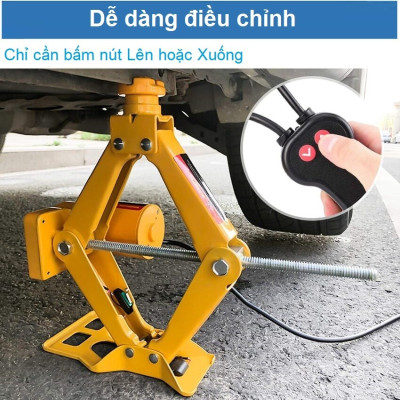 Bộ nâng kích gầm điện ô tô nhãn hiệu ROGTZ TY-EJ02 tải trọng 2 tấn, điện áp 12V,  Chiều cao nâng tối đa: 35cm - HÀNG NHẬP KHẨU