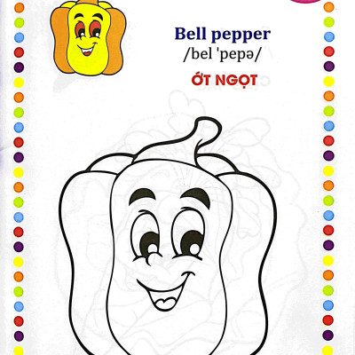 Bé Tập Tô Màu - Song Ngữ Anh-Việt - Rau, Củ, Quả