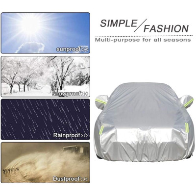 Bạt phủ xe ô tô 3 lớp thông minh cho xe AUDI A8, chất liệu vải dù oxford cao cấp, áo trùm bảo vệ xe che nắng