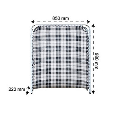 [Chính hãng Qui Phúc] Giường xếp gấp gọn vải lưới King (Đen), khung ghế thép sơn tĩnh điện