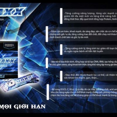 DMAXX thức uống bổ sung vitamin năng lượng có đường DAMODE 37 gói màu xanh mỗi gói 22gr