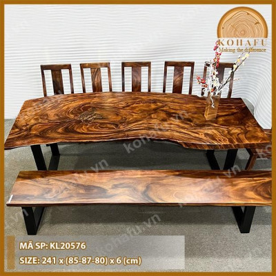 Bàn Dài Me Tây Nguyên Tấm Hiện Đại - KL20576