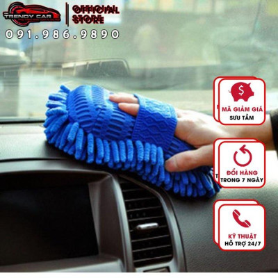 Bao tay lau rửa xe cho ô tô - Găng tay 2 mặt rửa xe máy, ô tô, lau dọn nội thất Găng tay rửa ô tô chất lượng cao