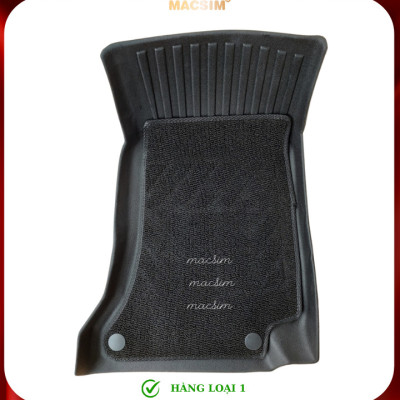 Thảm lót sàn ô tô 2 lớp cao cấp dành cho xe Mercedes C 2013 - 2021 (sd) nhãn hiệu Macsim chất liệu TPE màu đen