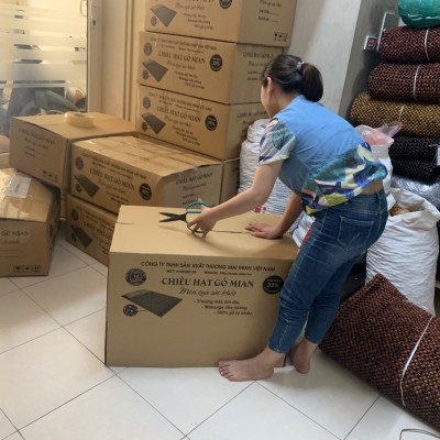 Chiếu Hạt Gỗ Trắc Mộc - Kích thước 2,2mx2m hạt 1.2cm ( video, hình thật )