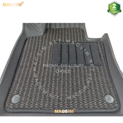 Thảm lót sàn 2 lớp xe ô tô Volvo XC60 2017- đến nay Nhãn hiệu Macsim 3W chất liệu nhựa TPE đúc khuôn cao cấp - màu đen