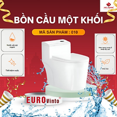 BỒN CẦU MỘT KHỐI EUROVINTO CAO CẤP MÃ 010