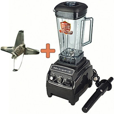 Máy xay sinh tố công nghiệp công suất lớn 1800W xay nhuyễn cực nhanh, màu ngẫu nhiên- Tặng bộ dao dự phòng-Hàng chính hãng nhập khẩu