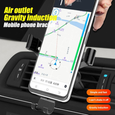 Giá đỡ điện thoại trên ô tô kẹp gắn cửa khe gió điều hoà xoay 360 độ vân cacbon tinh tế nhỏ gọn cho xe Toyota vios 2017