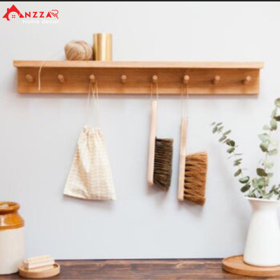 Móc gỗ treo quần áo, khăn, đồ lưu niêm,Móc Gỗ Treo Tường Anzzar