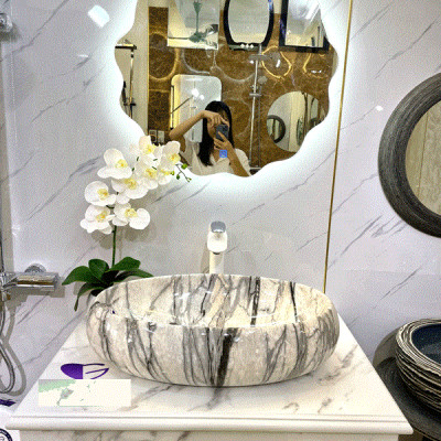 Chậu elip vân mây GRVL067