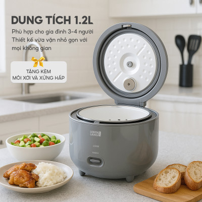 Nồi cơm điện Lebenlang LBL0581, dung tích 1200ml, công suất 350W, thiết kế hiện đại, bảo hành 2 năm - hàng chính hãng
