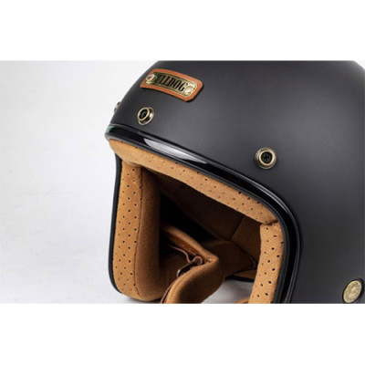 Nón bảo hiểm 3/4 Bulldog Perro 4U cao cấp Chính hãng, Lót tháo rời, Tặng khóa số chống trộm, túi xách và balo rút Bulldog