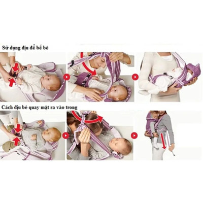 Địu 4 Tư Thế Aprica Pitta Cho Bé Từ 0-36 Tháng