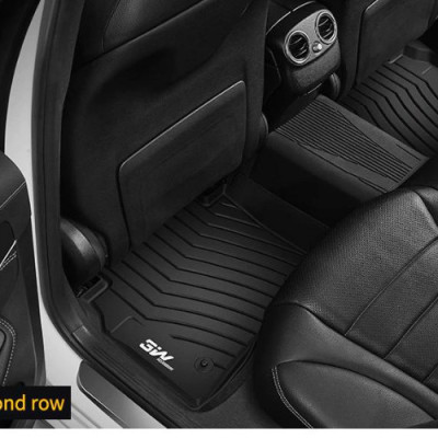 Thảm lót sàn xe ô tô Mercedes GLS 2015 - 2019 Nhãn hiệu Macsim 3W chất liệu nhựa TPE đúc khuôn cao cấp - màu đen