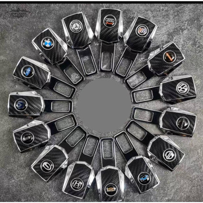 Chốt Cài Dây An Toàn Xe Hơi, Chốt Cài Full Logo Hãng Xe Loại Cao Cấp có đầu nối với dây an toàn màu da cacbon đẳng cấp