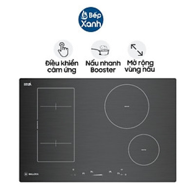 Bếp từ 4 vùng nấu Malloca MH-04I BM - Hiệu ứng Metalic Black độc đáo - Hàng Chính Hãng