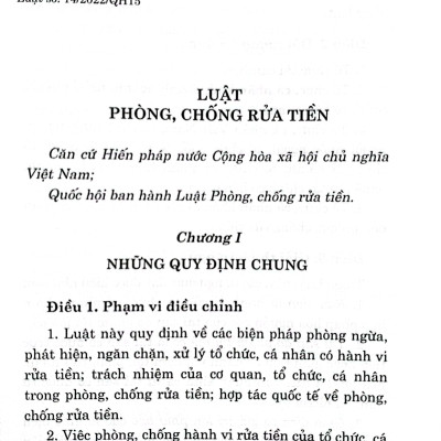 Luật Phòng, chống rửa tiền
