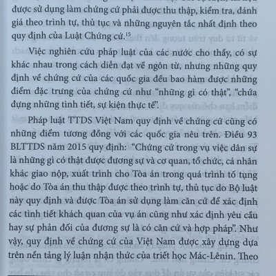 Chứng cứ trong tố tụng dân sự Việt Nam (Sách chuyên khảo)