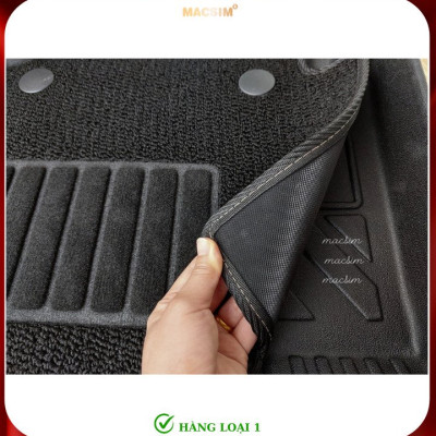 Thảm lót sàn ô tô 2 lớp cao cấp dành cho xe Hyundai Creta bản tiêu chuẩn (sd) nhãn hiệu Macsim chất liệu TPE màu đen