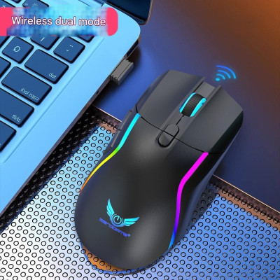 Chuột Led Không Dây Pin sạc T28 Cổng sạc TypeC chống mỏi cổ tay cho máy tính laptop hàng nhập khẩu