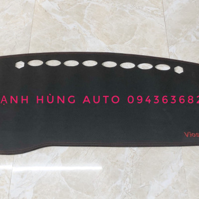 Thảm da Taplo vân carbon Cao cấp dành cho xe Toyota Vios 2019-2020-2021
