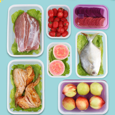 Bộ 4 hộp đựng cơm trữ thức ăn thực phẩm thủy tinh chịu nhiệt 2 hộp chữ nhật 370ml và 2 hộp tròn 400ml -CCR4L34