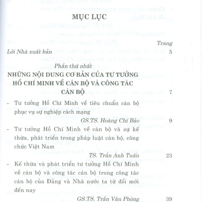 Tư tưởng Hồ Chí Minh về cán bộ, công tác cán bộ và sự kế thừa, vận dụng vào thực tiễn cách mạng Việt Nam