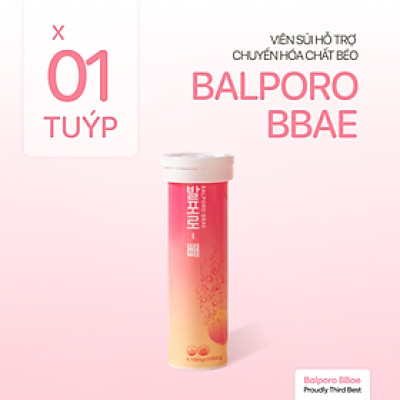 Viên sủi chuyển hoá chất béo Balporo BBae Hàn Quốc, hỗ trợ giảm cân, dưỡng da sáng mịn, phân phối độc quyền bởi BBae Lab