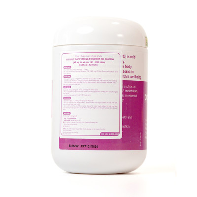 Evening primrose oil 1000mg hỗ trợ da và nội tiết