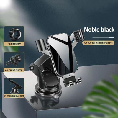 Giá đỡ điện thoại trên ô tô kẹp gắn cửa khe gió điều hoà xoay 360 độ vân cacbon tinh tế nhỏ gọn cho xe Toyota vios 2017