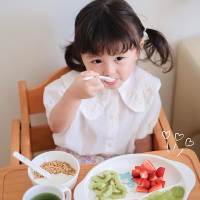 Bộ đồ dùng ăn dặm Richell Nhật Bản 7 món có đế hít chống đổ | Baby