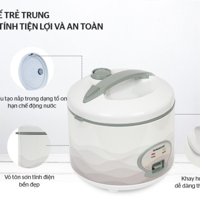 Nồi cơm điện 1.8L SUNHOUSE SHD8602- Hàng chính hãng