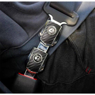 Chốt Cài Dây An Toàn Xe Hơi, Chốt Cài Full Logo Hãng Xe Loại Cao Cấp có đầu nối với dây an toàn màu da cacbon đẳng cấp