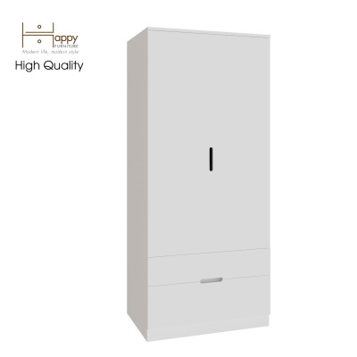 [Happy Home Furniture] MOLLY, Tủ quần áo 2 cánh mở - 2 ngăn kéo, 76cm x 54cm x 176cm ( DxRxC), TCM_107